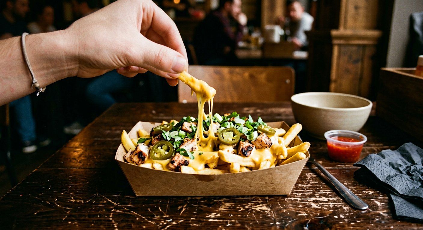 Loaded fries on the table